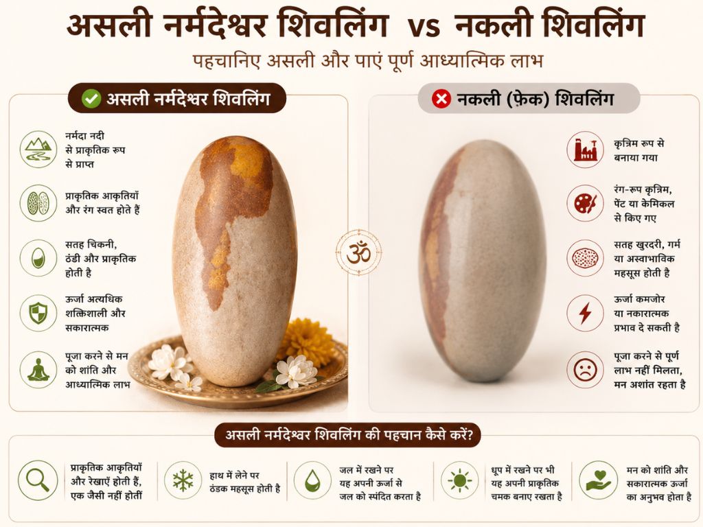 asli narmadeshwar shivling vs nakli shivling pehchaan kaise karein original narmada stone — Suyagya India